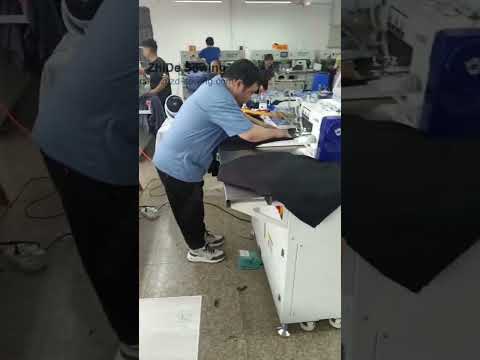 Our sewing machine run in customer site. Set up in the morning, run mass production in the afternoon