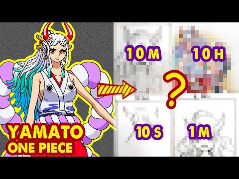 Drawing Challenge: 10S, 1M, 10M, 1H - Yamato in One Piece | Huta Chan Studio