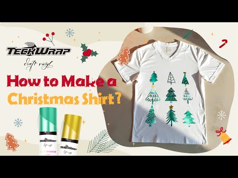 DIY Christmas Shirt Using TeckWrap Metallic HTV | Craft Tutorial for Beginners