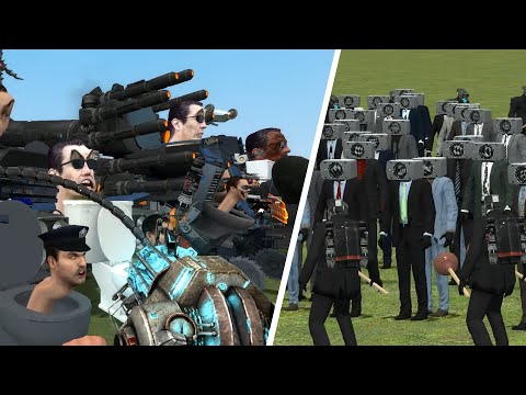 NEW GMAN UPGRADED ARMY VS CAMERAMEN!!! SKIBIDI TOILET IN GARRY'S MOD!