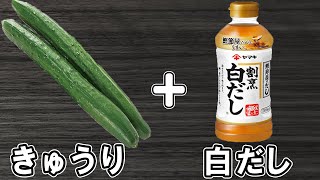 きゅうりの簡単レシピ！【きゅうりの簡単浅漬け】白だしで作る簡単漬物でご飯が止まらない！絶品おかずの作り方/きゅうりレシピ/漬物レシピ/作り置きおかず/お弁当おかず【あさごはんチャンネル】