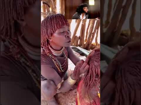 WEIRDEST  HAIR SPRAYING & HAIR STYLING. #himba #shorts