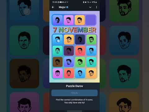 7 November Major puzzle durov Solved Today |Major Daily combo card 7 November|Major Puzzle Solution
