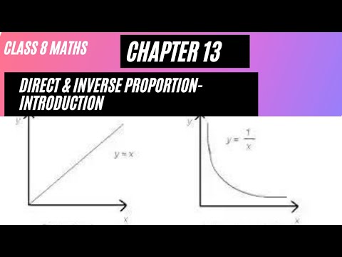 Direct and Inverse Proportions | Introduction|Class8Maths| CBSE|NCERTChapter 13