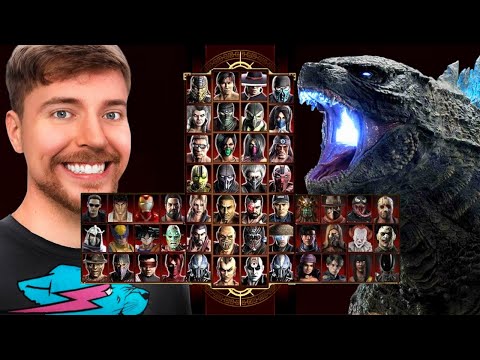 Mortal Kombat 9 - MrBEAST & GODZILLA - Expert Tag Ladder - Gameplay @(1080p) - 60ᶠᵖˢ ✔