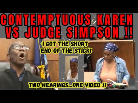 CONTEMPTUOUS KAREN ACCUSES JUDGE OF GIVING HER THE SHORT  END OF THE STICK!  #karen  #contempt