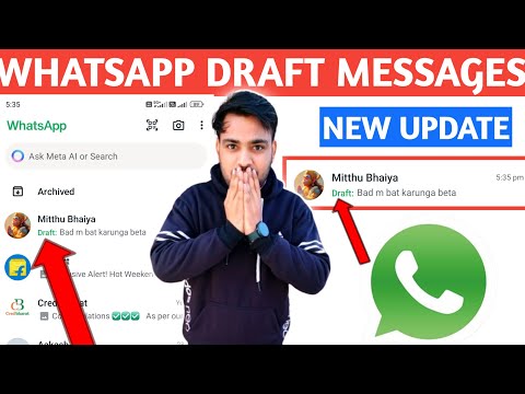 How to send draft message on Whatsapp | whatsapp par draft message kaise kare New Update