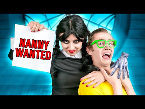 PARENTING HACKS FROM WEDNESDAY! 😳 Extreme Nanny Gadgets from the Addams Family by La La Life Emoji