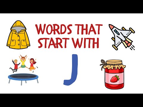 Words That Start With J: Pre-k and kindergarten #alphabetlearningforkids #alphabetforchildren