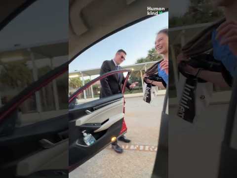 Prankster dad acts as secret service to class president daughter | Humankind #shorts #dad