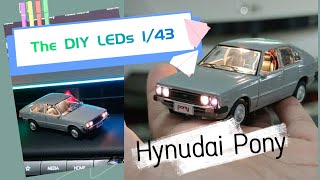 模型車加LED燈教學！The DIY LEDs for  Ioniq 5 Ancestor...The 1/43 Hyundai Pony