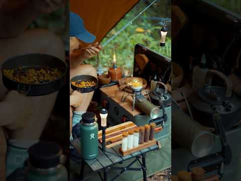 Cooking in forest #camping #cooking #outdoors #campinglife #solocamp07