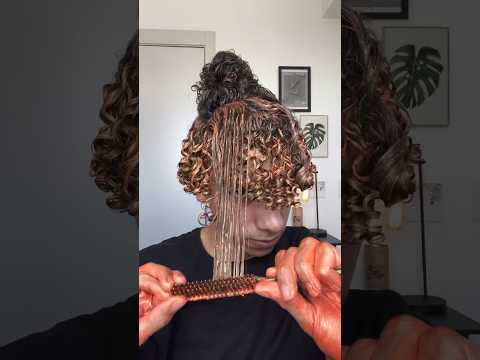 Pintando os cachos de ruivo/laranja🧑‍🦰 #mofajang #curlyhair #cachos  #finalização #viralvideo