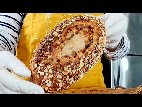 100% whole wheat multigrain cheese bread recipe, just fold twice only