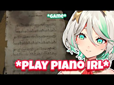 Cecilia plays piano IRL immediately after seeing this in the game [Hololive EN]