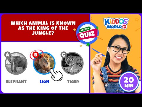 20 Animal Quiz with Miss V - Learn About Animals and Fun Facts for Kids - Animals Trivia