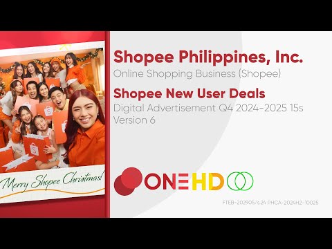 Shopee New User Deals Digital Ad Q4 2024-2025 15s (Philippines, Version 6) [BCC/HD/ST]