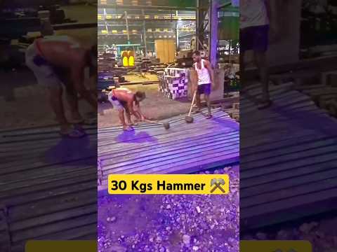 SMASH TIME! 30kg Hammer vs Steel Billet pt 2 #rollingmill #steelmill #factorywork #factory #steel