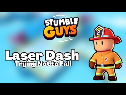 Defying Laser Dash: Stumble Guys' Epic Battle to Avoid the Perilous Falls!