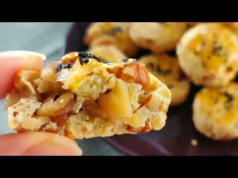 用玉米面做核桃小酥饼, 不加泡打粉也酥脆, 满口坚果香| Nuts cookies recipe with corn flour