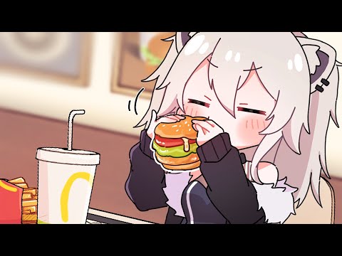 【手描き】チートデイに爆食をかますししろん【ホロライブ/獅白ぼたん】