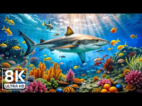 Eternal Blue 8K - Serene Fish and Vibrant Coral Reefs for Relaxation