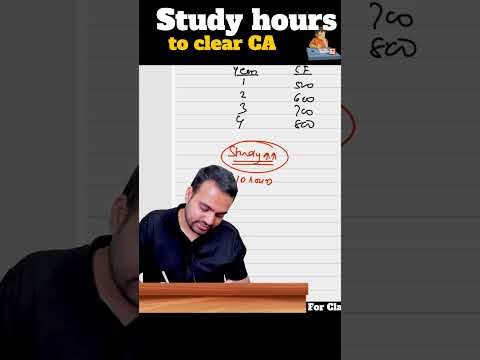 study hours to clear ca exam. #caexam #csexam #cmaexams #educationalvideo