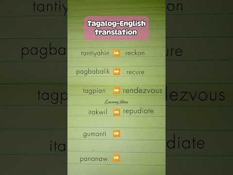 ANO SA ENGLISH ANG TANTIYAHIN?#learnenglish #vocabulary #tagalogenglishtranslation