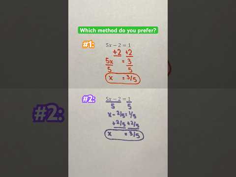 Which Method Do You Prefer? #Shorts #algebra #math #maths #mathematics