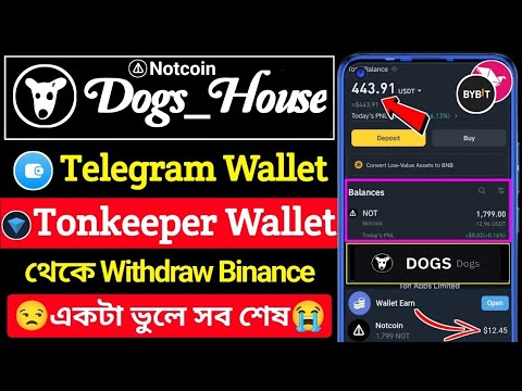 telegram wallet to binance । telegram wallet notcoin withdraw । dogs tonkeeper to binance । dogs