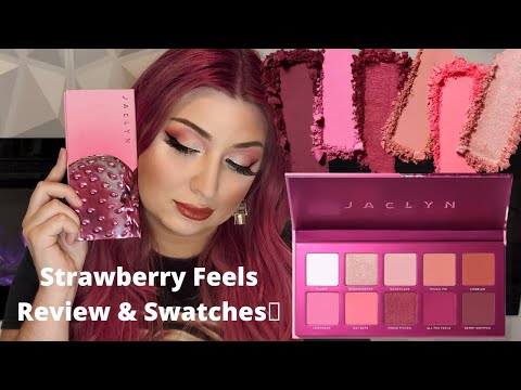 Jaclyn Cosmetics Strawberry Feels Palette Review / Swatches / Look / First Impression / Audio Fail