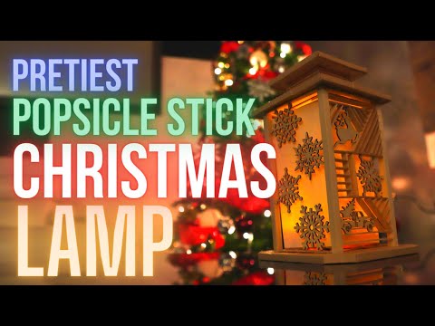 The Most Beautiful Christmas Lamp from Popsicle Sticks | DIY Popsicle Christmas Crafts