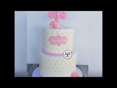 Elegant Baptism Cake  with Pepsy cakes