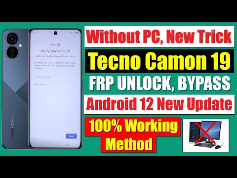 Tecno Camon 19 FRP Bypass Without Pc | All Tecno Android 12 FRP Unlock