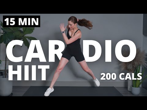 15 MIN STANDING Cardio HIIT Workout | low impact 'no jumping' cardio modifications | 3 min warm-up