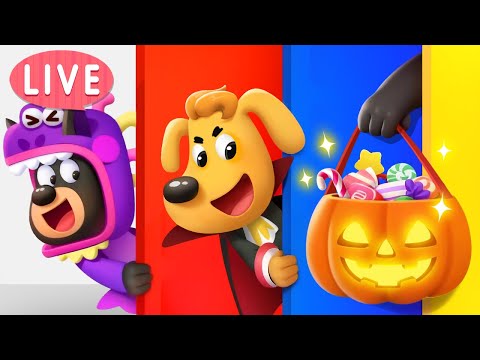 🔴LIVE | Halloween in Forest Town | Halloween Cartoons | Kids Videos for Kids | Sheriff Labrador