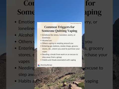 Common Triggers for someone trying to quit Vaping