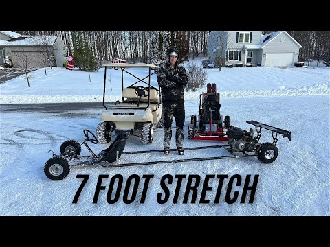 Worlds Longest Gokart Meets Snow