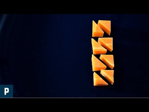 How to cut carrot into triangle