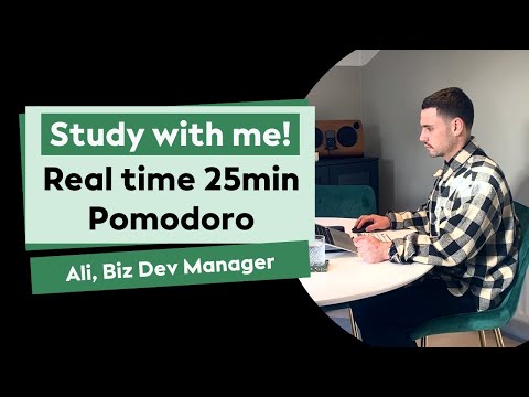 Study with me | 25 minute Pomodoro Focus session (for study and work)