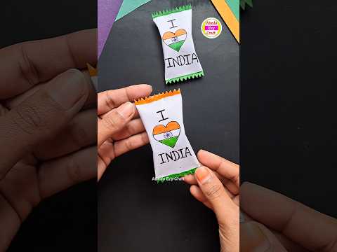 Republic day craft ideas | Tricolor candy #shorts #youtubeshorts #diy #craft