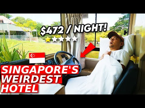 I Stay at Singapore’s Most Shocking Hotel ($472/night trapped in a bus!)