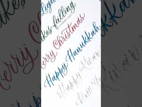 How to write Happy Hanukkah in calligraphy ✨ Using our Calligraphy Skool worksheet #calligraphy