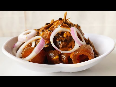 Ponmo and Ugba Sauce Recipe | Kpomo Ngwo Ngwo | Cowskin Sauce