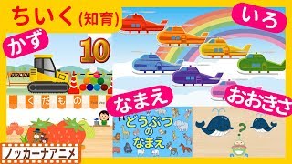 たのしくおぼえる！キッズアニメ＃９★知育動画(いろ・かず・なまえ・おおきさ)子供向けアニメ★Educational video for kids