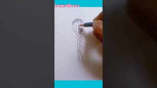 how to draw a girl with braids || braids drawing easy #shorts #hairdrawingtutorial