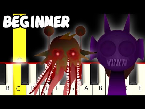 PARASPRUNKI HORROR (Sprunki)  - Easy Piano Tutorial Beginner