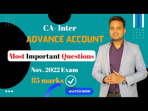 Most Important topics for advance account exam|| CA Inter Examination|| Must Do list || Nov 2022