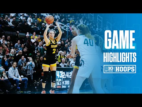 Iowa at MIchigan State | HIGHIGHTS | Big Ten Women's Basketball | 12/15/24