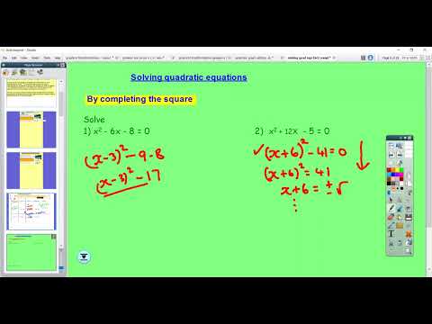 PMCD MATHS Teaching completing the square